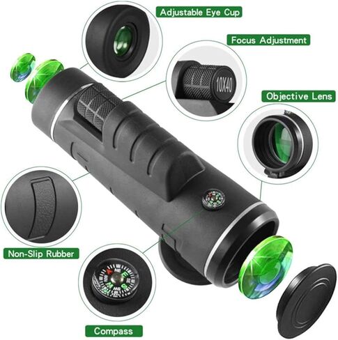 Monoculars Telescope High Power Telescope 40x60 Monocular High Powered Telescope Mobile Phone Telescope - for Bird Watching Hiking Camping Wildlife for Adult Bird Watching Outdoor Binoculars in Saudi Arabia