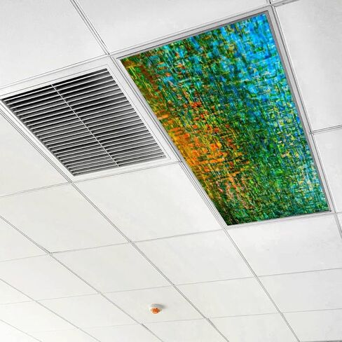 6 Pack Fluorescent Light Covers for Ceiling Light, Colorful Light Filters for Classroom Office Home, 4' x 2' Decorative Magnetic Light Cover in Kuwait