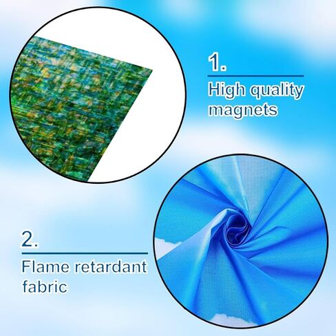 6 Pack Fluorescent Light Covers for Ceiling Light, Colorful Light Filters for Classroom Office Home, 4' x 2' Decorative Magnetic Light Cover in Kuwait