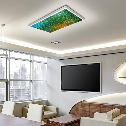 6 Pack Fluorescent Light Covers for Ceiling Light, Colorful Light Filters for Classroom Office Home, 4' x 2' Decorative Magnetic Light Cover in Kuwait