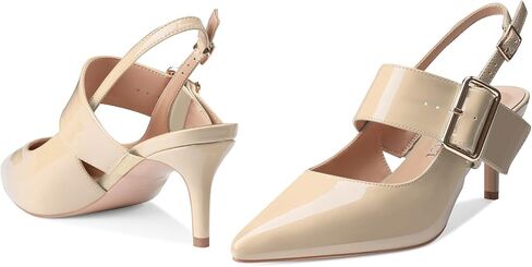 Z.Oufeier Women’s Slingback Low Stiletto Heels Close Pointed Toe Sandals Slip On Buckle Strap Mary Jane Dress Pumps Shoes in Kuwait