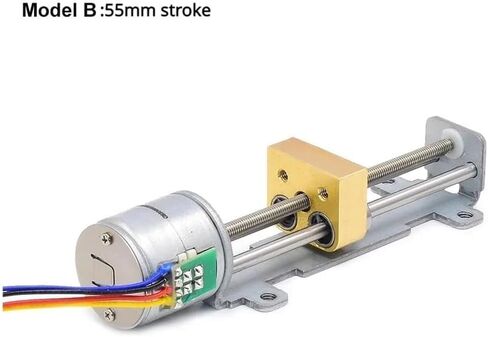 DC 5V/ 12V LED LIDE COPPER NUT SLIDER STEPPER STEPPER Electronic Starter 2-Phase 4-Ware 22mm/ 35mm/ 55mm/ 80mm Stroke DIY 3D Printer (C 80mm Stroke) in Saudi Arabia