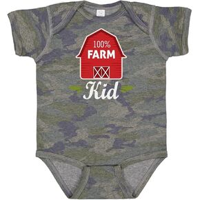 inktastic 100 Percent Farm Kid Baby Bodysuit