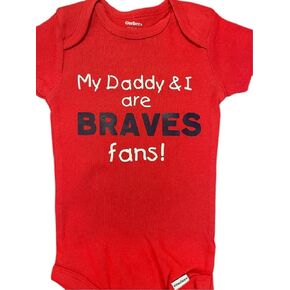 Little Braves fan baby onesie ® infant one piece bodysuit baseball shower gift clothes clothing