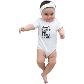 Go All Out Don't Scare Me I Fart Easily Funny Infant Creeper