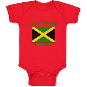Custom Boy & Girl Baby Bodysuit I'm Not Yelling I Am Jamaican Jamaica Clothes