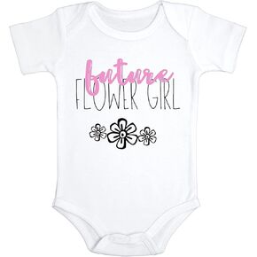 Future Flower Girl Baby Bodysuit for Wedding Announcement