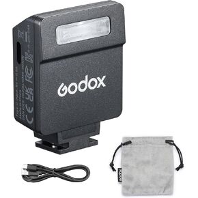 Godox Flash iM20 Mini Flash - Camera Flash with 5 Power Levels, 3.0s Recycle, 470mAh Rechargeable Lithium Battery for Sony zv-1 Sony zv-e10 Ricoh gr3 Cannon Nikon Fujifilm Various Cameras