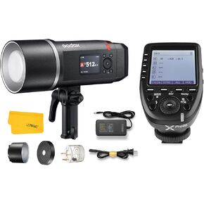 GODOX AD600BMII Outdoor Flash Strobe Light, 2.4G 600Ws Photography Light, 8940mAh Li-ion Battery, 500 Full Power Flashes,With Godox XPro-N TTL Wireless Flash Trigger Transmitter Compatible for Nikon C