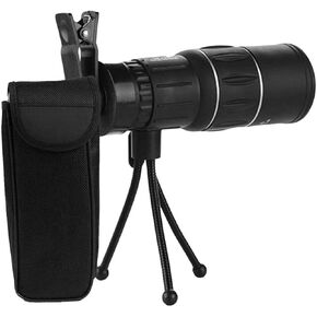Portable Binoculars High Power Monocular Telescope 16X52 Prism Scope with Compass Phone Clip Tripod for Outdoor Camping