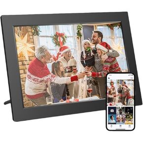 10.1 Inch WiFi Digital Photo Frame, 32GB Memory, IPS HD Touchscreen, Auto Rotate, Share Photos & Videos via App