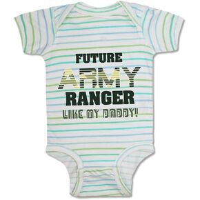 Cute Rascals Custom Baby Bodysuit Future Army Ranger like My Daddy Military Boy & Girl Baby Clothes