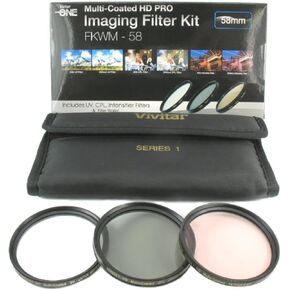 Vivitar Series 1 Multi-Coated HD PRO Imaging Filter Set (58mm UV/CPL/Intensifier)
