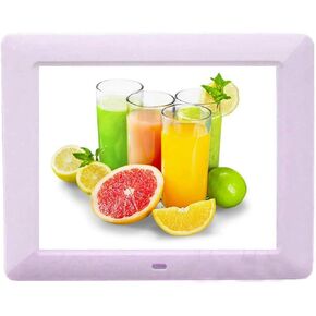 8-Inch Digital Photo Frame, Slim Advertising Machine, 800x600 Resolution, Multi-Function, USB/SD Support, Remote Control, Pink