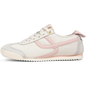 LUCKY STEP Women's Retro Fashion Sneakers Thin Sole Casual Walking Lightweight Tennis Trainers Running Gym Workout Classic Comfortable Athletic Shoes
