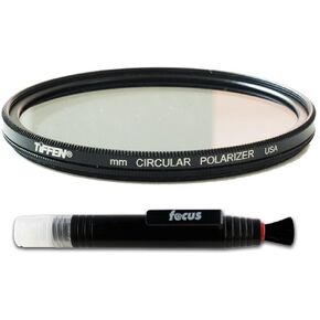 Tiffen 82mm Circular Polarizer Filter Bundle with Lens Cleaning Brush Tool