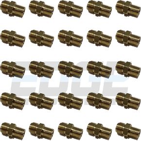 3/8" NPSM to 1/4" Male NPTF Brass Fitting Connector Fuel/AIR/Water/Oil/Gas/WOG (Qty 01)