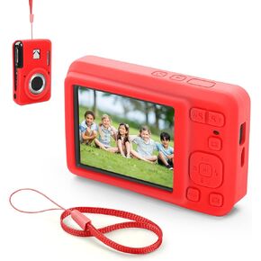 علبة كاميرا السيليكون متوافقة مع كاميرا Kodak Pixpro FZ55 الرقمية ، وغطاء سيليكون رفيع خفيف الوزن (وردي)