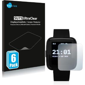 6X Savvies Ultra-Clear Screen Protector for Pine64 PineTime, accurately Fitting - Simple Assembly - Residue-Free Removal