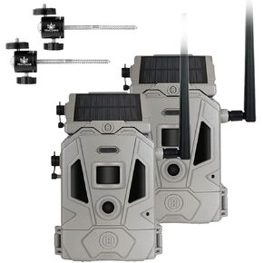 Bushnell CelluCORE 20 Solar Trail Camera, Low Glow Hunting Game Camera with Detachable Solar Panel (2 PK) + 2 Tree Mounts
