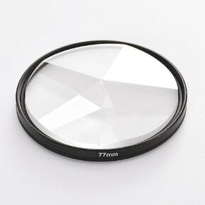 Camera Lens Filter Colored Glass Prism 77mm Kaleidoscope Prism Variable of Subjects Camera Photography Accessories Prismlensfx(with 52 adpater)