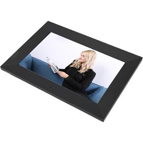 Digital Picture Frame, Wireless Sharing 8 Inch 100-240V WiFi Digital Picture Frame Black 1280x800 with 16GB Storage for Outdoor for Seniors (US Plug)