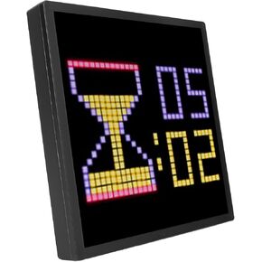Asixxsix LED Pixel Art Display, APP Control Digital Digital Picture Frame with DIY Patterns, Text Programmable Display, for Gaming Room, Calendar and Music Responsive Lighting