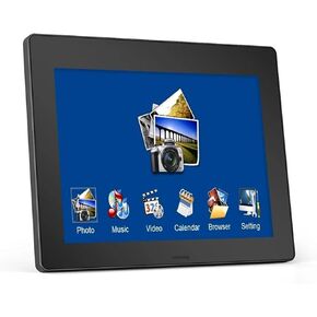 شاشة مرآة صور رقمية 8 بوصة مع مشغل فيديو USB/SD ، دقة 800 × 600 ، MP3 ، التقويم ، المدمج وسهل الاستخدام