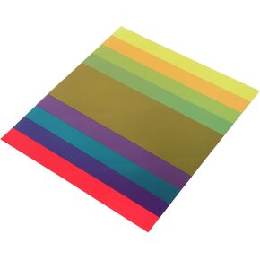 5pcs PVC Translucent Sheets Multi-Purpose Colored Film for Light Diffusion Reading Guides Photography and Stage Lighting Includes Overlays