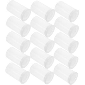 DOITOOL 200pcs Plastic Film Canister Holder Lids Leakproof Fish Hook Storage Case for Art Beads Organizer