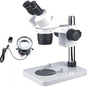 20X/40X Zoom Stereo Microscope with LED Ring Light for Detailed Observation