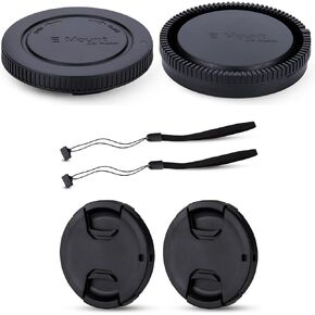 غطاء غطاء العدسة الخلفي للعدسة الخلفية CAP-MOUNT CAP ومجموعة CAP LENS FRAND 40.5 مم لـ Sony ZV-E1 ZV-E10 ZVE10 A6000 A6100 A6300 A6400 A6500 A6700 A5100 A7C II A7CII