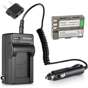 Kastar Battery (1-Pack) and Charger Kit for Nik EN-EL3e, EN-EL3a, EN-EL3, MH-18, MH-18a Work with Nik D50, D70, D70s, D80, D90, D100, D200, D300, D300S, D700