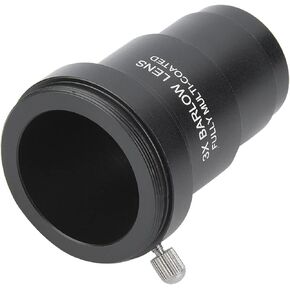 3X Barlow Lens M42x0.75 Thread Interface Telescope Eyepieces Magnification Boost Sturdy