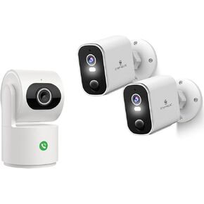 Symynelec 2 Pack Security Cameras Wireless Outdoor 2K+ Camera Iddoor Camera for Home Security 2K