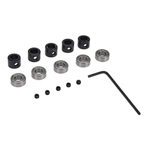 5 Sets Router Bit Bearing Set Top Bearings for Flush Trim Router Bit,Bearing Steel Bottom Mounted Ball Tool Set Kit for Replacement,Interior Dia: 1/4"& Outer Dia: 1/2"
