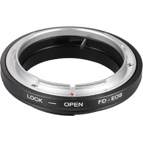 Camera Lens Mount Adapter, FD Lens to EOS EF Connvertor for Canon, Aluminium Alloy