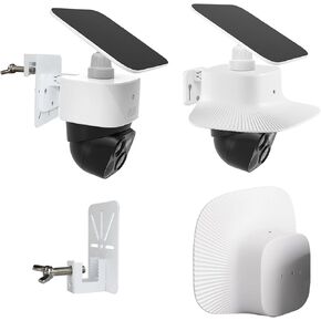 Rain Cover Compatible with Eufy SoloCam S340, 2 PCS Metal Gutter Mount Compatible with Eufy SoloCam S340, E30, Eufy Floodlight Camera E340 Wired, E30, S330 Camera, PTZ Camera