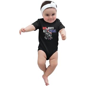 Go All Out Red White & Feral Funny Raccoon USA July 4th Infant Creeper