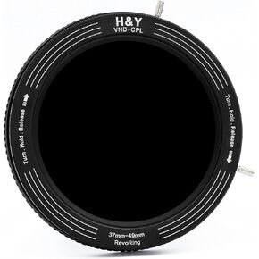 H&Y RevoRing Variable Neutral Density ND3-ND1000 and CPL Filter with 37-49mm Variable Adapter