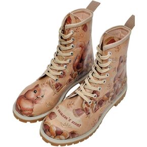 Personalize Your Life - Printed Long Boots - Lace Up Mid calf Boots for Women - Vegan, Environmentally Friendly and Handmade - Breathable Design