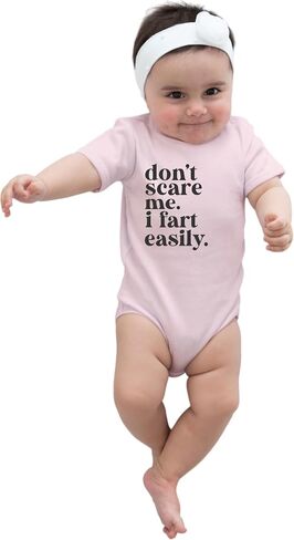Go All Out Don't Scare Me I Fart Easily Funny Infant Creeper in Saudi Arabia