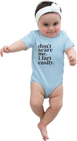 Go All Out Don't Scare Me I Fart Easily Funny Infant Creeper in Saudi Arabia