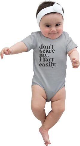 Go All Out Don't Scare Me I Fart Easily Funny Infant Creeper in Saudi Arabia