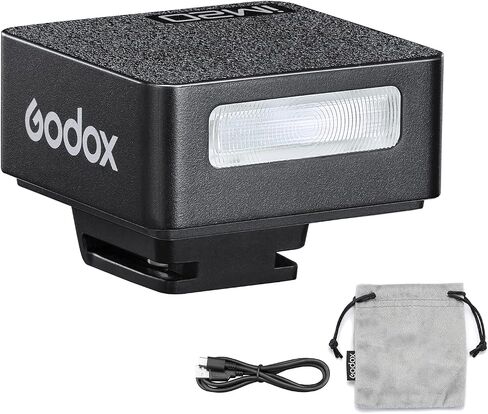 Godox Flash iM20 Mini Flash - Camera Flash with 5 Power Levels, 3.0s Recycle, 470mAh Rechargeable Lithium Battery for Sony zv-1 Sony zv-e10 Ricoh gr3 Cannon Nikon Fujifilm Various Cameras in Saudi Arabia