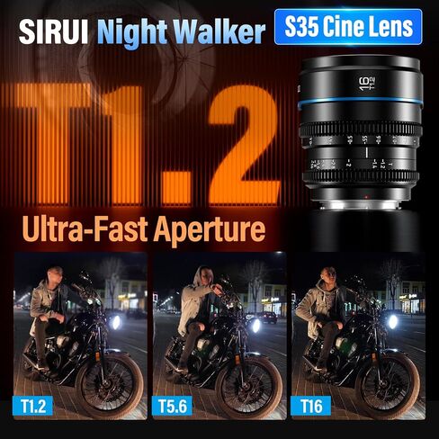 سيروي نايت ووكر 16 مم T1.2 S35 عهد Cine Hand Cine لـ RF Mount ، الأسود in Kuwait