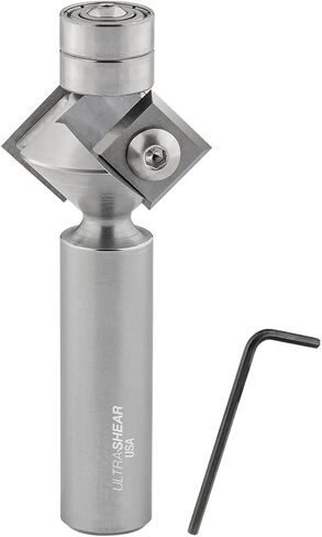 Chamfer Router Bits, 1/2 Shank, 45 Degree, Twin Pilot Bearings, Replaceable Carbide Inserts, USA Made, Bevel Edge Forming - US5112-45ICH in Saudi Arabia