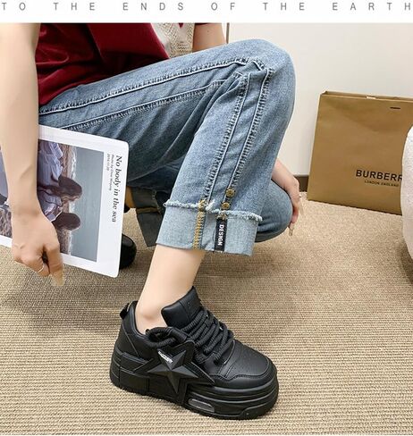 Women's Sneakers Exaggerated Star Chunky Platform Bold Retro Streetwear Shoes Thick Sole Y2K Fashion Daily Outfits in Saudi Arabia