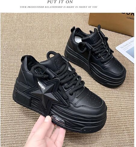 Women's Sneakers Exaggerated Star Chunky Platform Bold Retro Streetwear Shoes Thick Sole Y2K Fashion Daily Outfits in Saudi Arabia