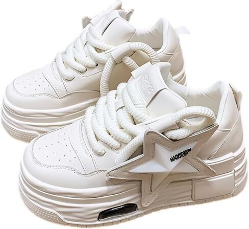 Women's Sneakers Exaggerated Star Chunky Platform Bold Retro Streetwear Shoes Thick Sole Y2K Fashion Daily Outfits in Saudi Arabia